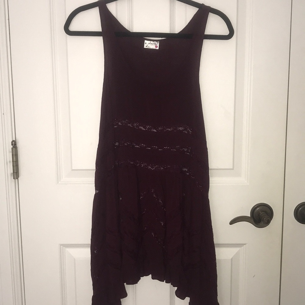 Maroon Free people trapeze dress!